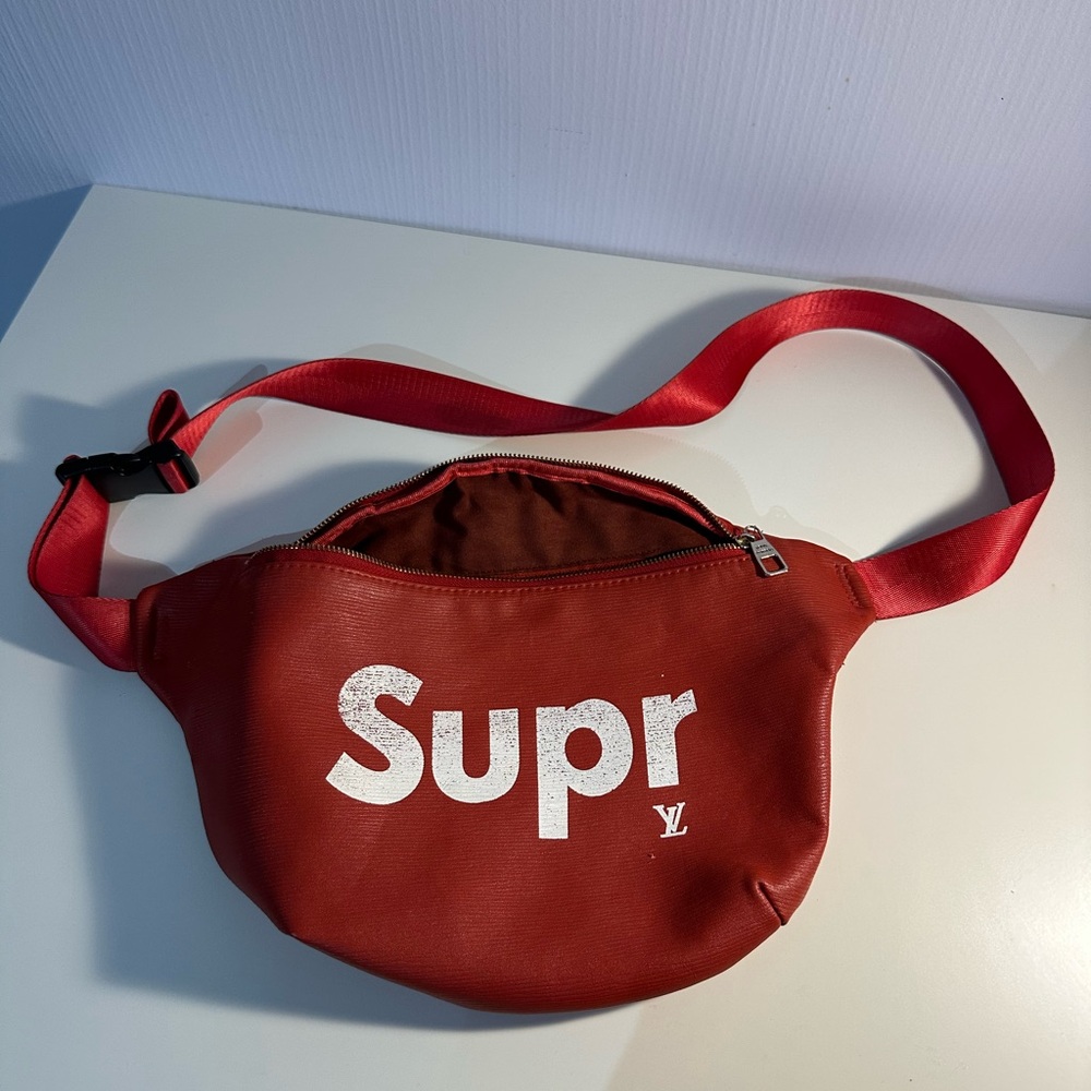 Supreme/ LV Red Waist Fanny Pack Bag